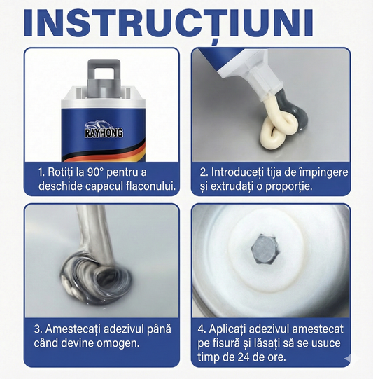 Sudură Lichidă - Adeziv Reparator pentru Metal (Alternativă la Sudură)
