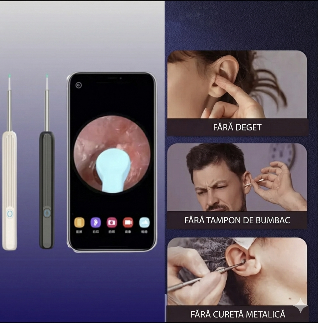 Otoscop Inteligent cu Cameră HD